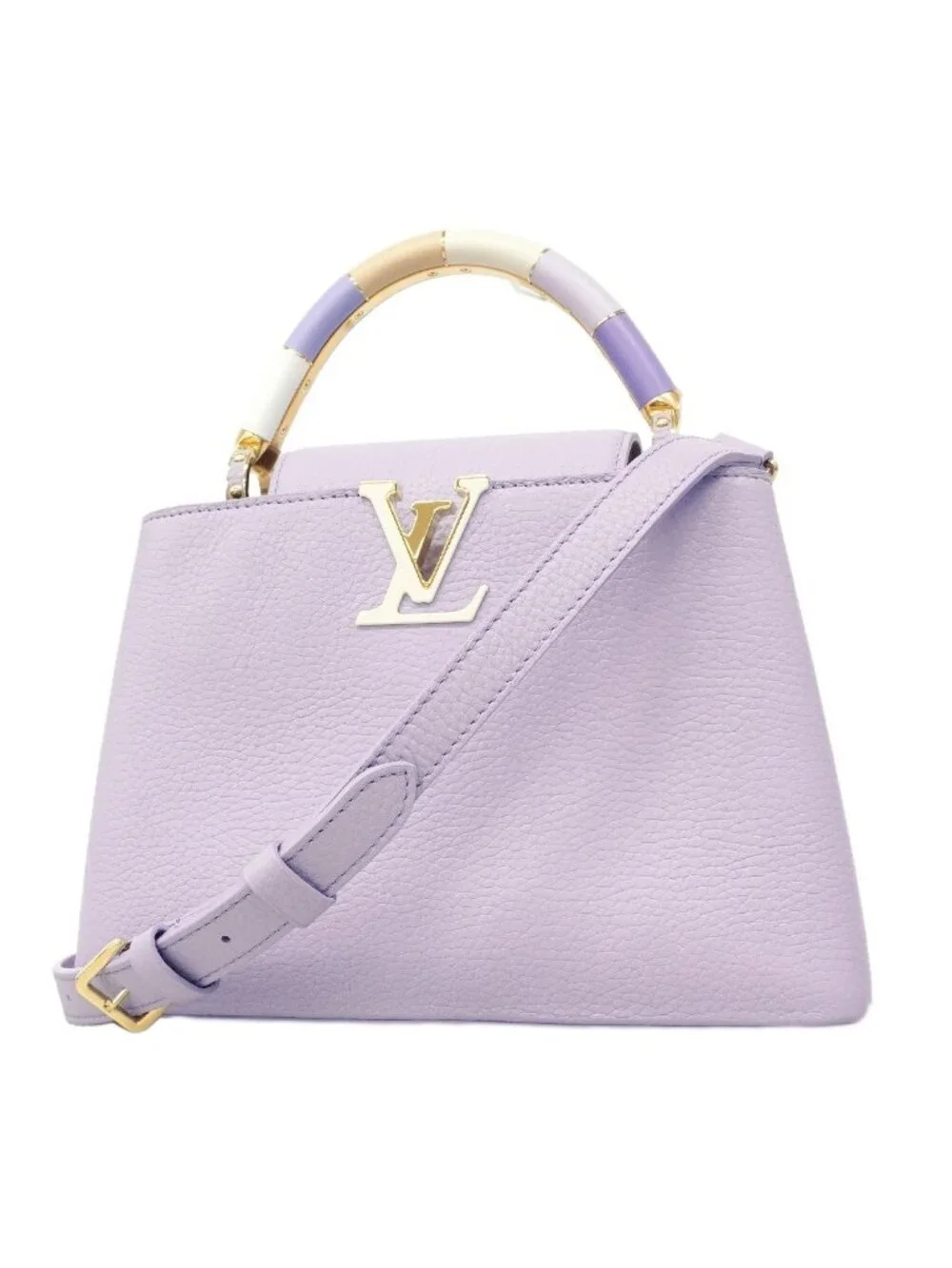 Louis Vuitton Handbag Taurillon Capucines BB Purple 2-Way